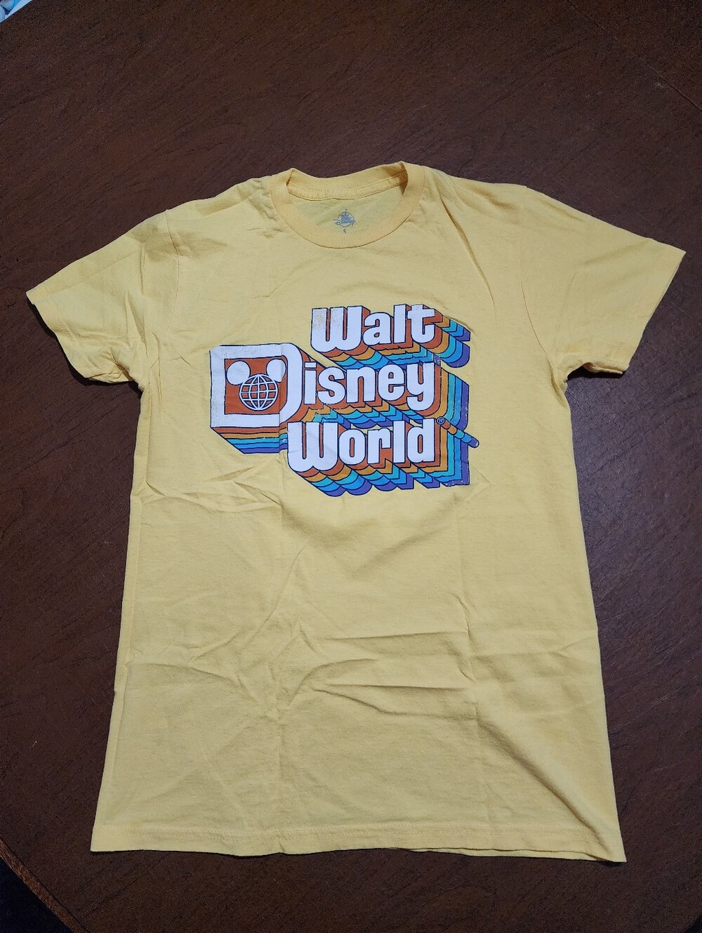 Disney Yellow Walt Disney World Retro Logo Tee